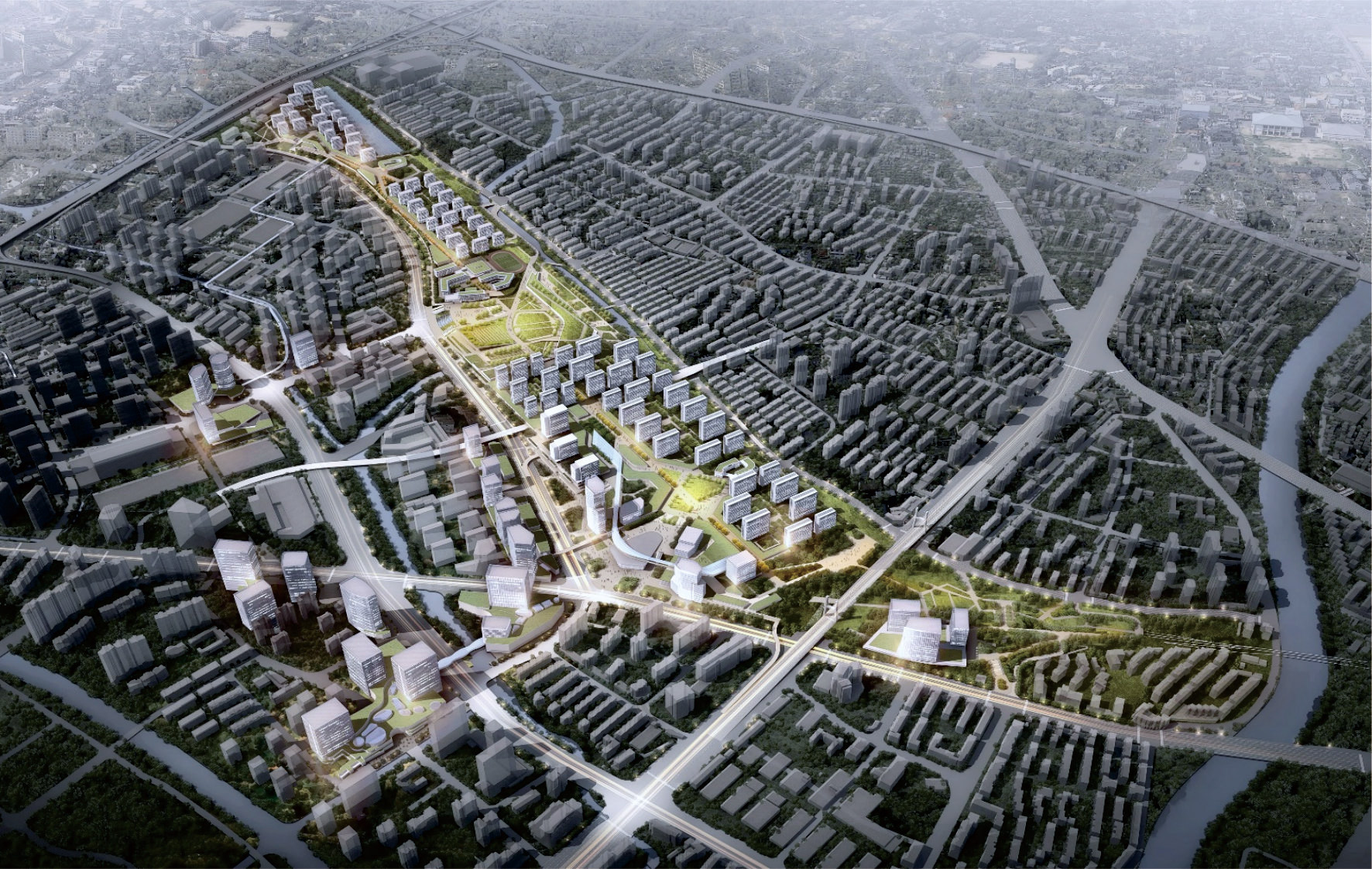 浙江杭州市艮山门动车所上盖开发城市设计